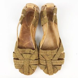 OkuKai Ulana woven textile and leather sandal